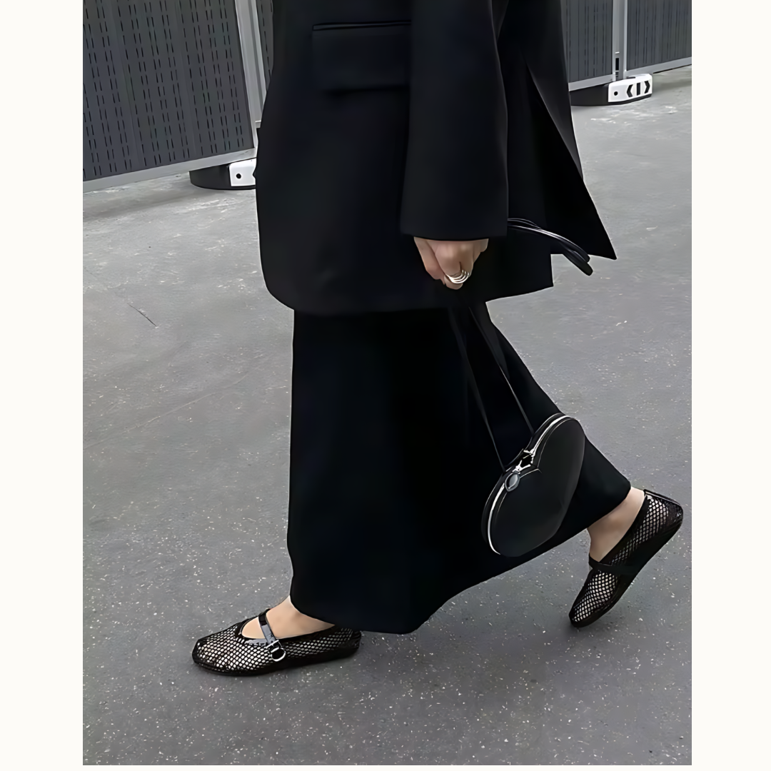 Sommerlich-elegante Mesh Mary Jane Ballettschuhe für Damen - Ambres