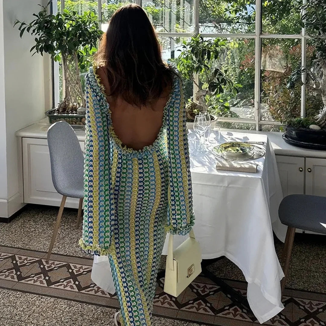 Chrocheted Knitted Dress - Ambres