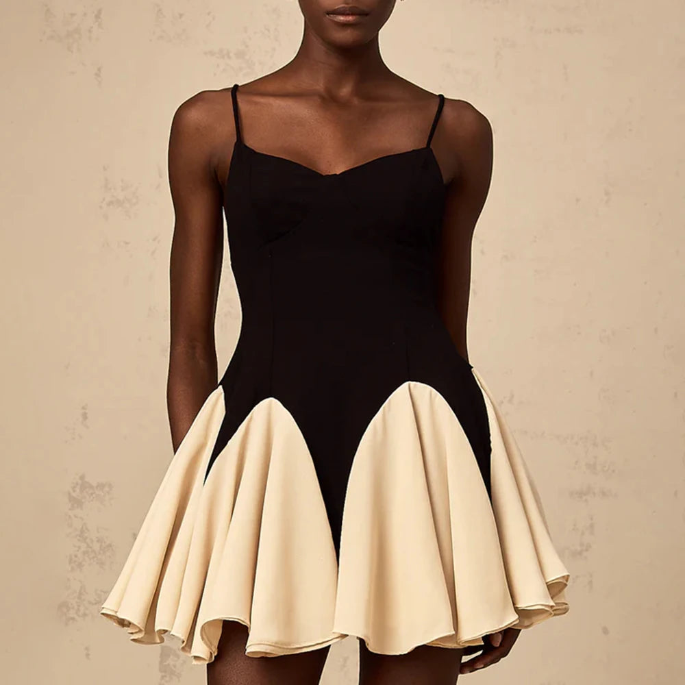 Elegantes Trägerkleie mit ausgestelltem Rock - Ambres