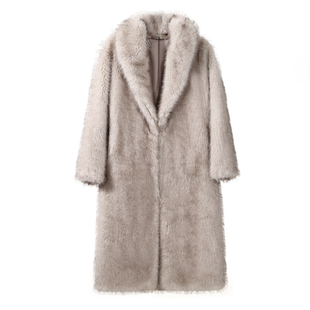 Elegance Faux Fur Coat - Ambres