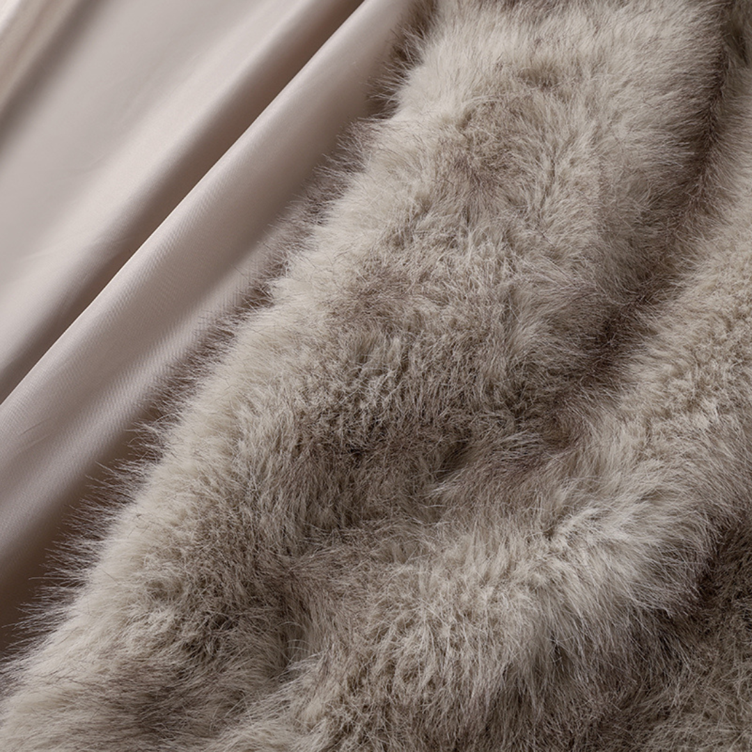Elegance Faux Fur Coat - Ambres