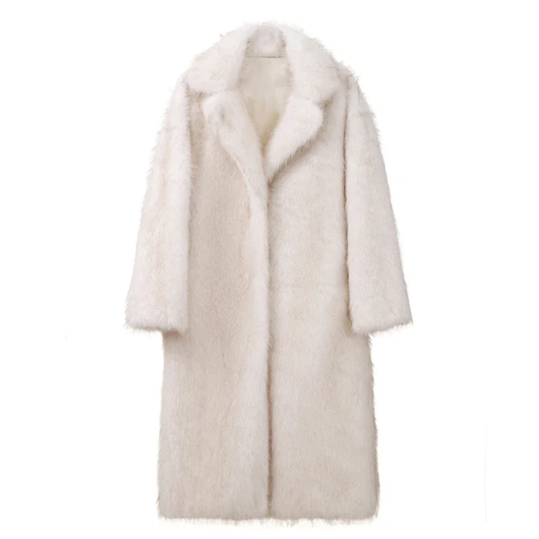 Elegance Faux Fur Coat - Ambres