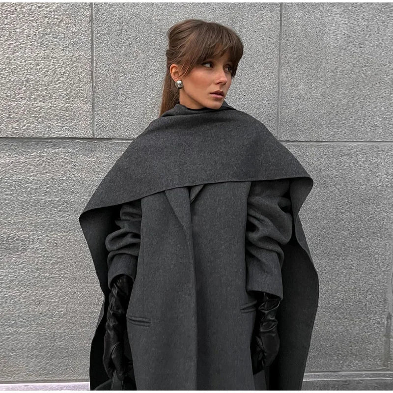 Vintage Mantel mit abnehmbaren Schal - Ambres