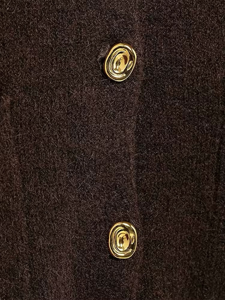 Eleganter brauner Rock-Anzug - Ambres