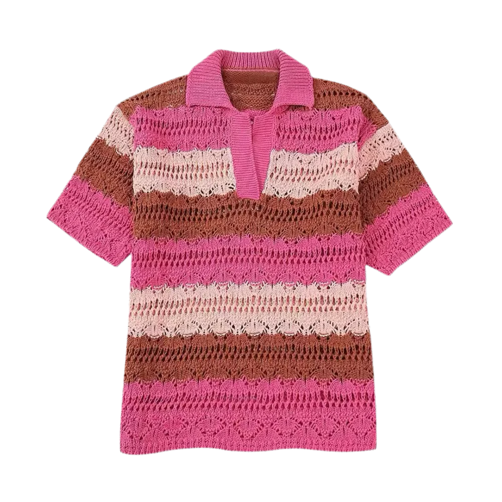 Gestreiftes Strick-Set - Ambres