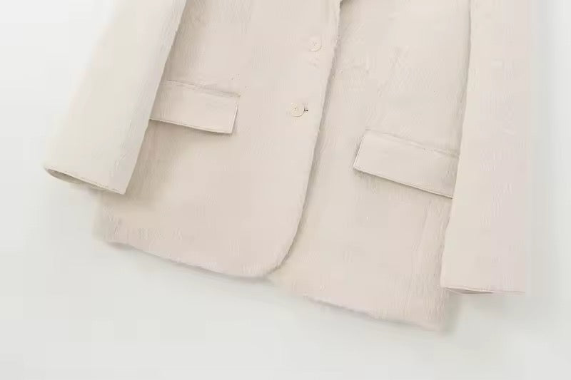Eleganter Kunstpelz Blazer - Ambres