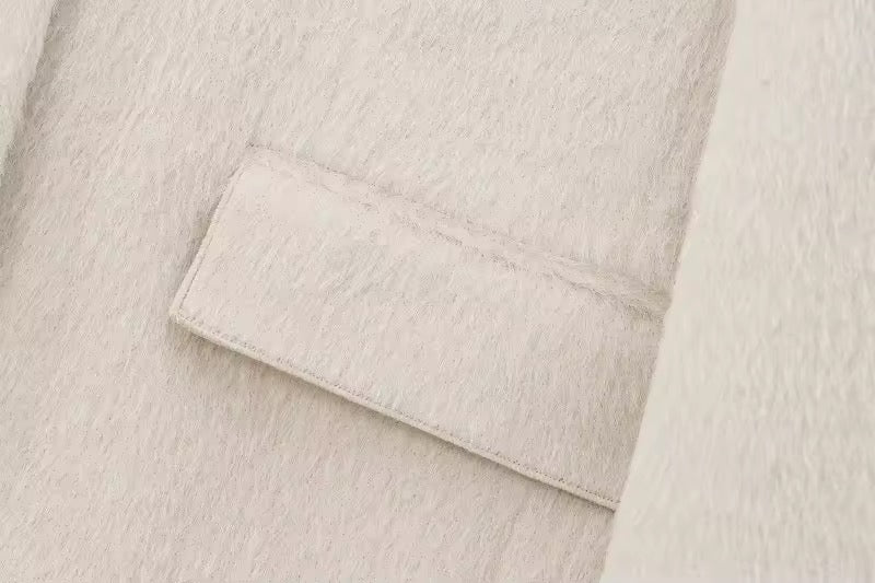 Eleganter Kunstpelz Blazer - Ambres