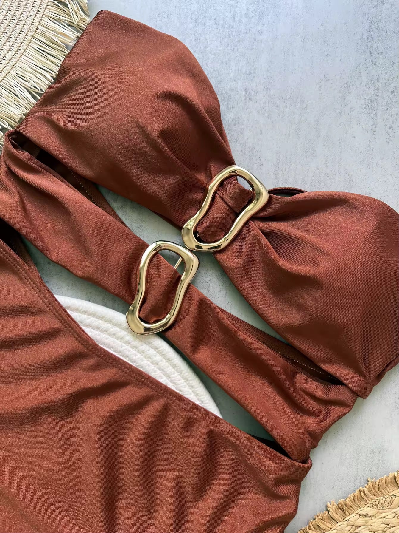 Bandeau High-Cut Badeanzug - Ambres