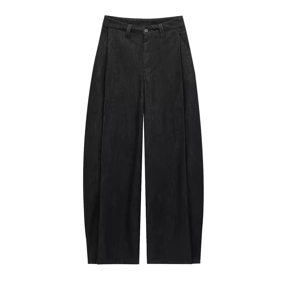 Lässiges Zweiteiler-Set mit Cropped Jacke & High-Waist-Hose - Ambres