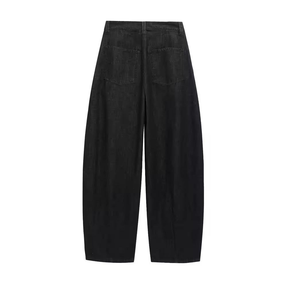 Lässiges Zweiteiler-Set mit Cropped Jacke & High-Waist-Hose - Ambres