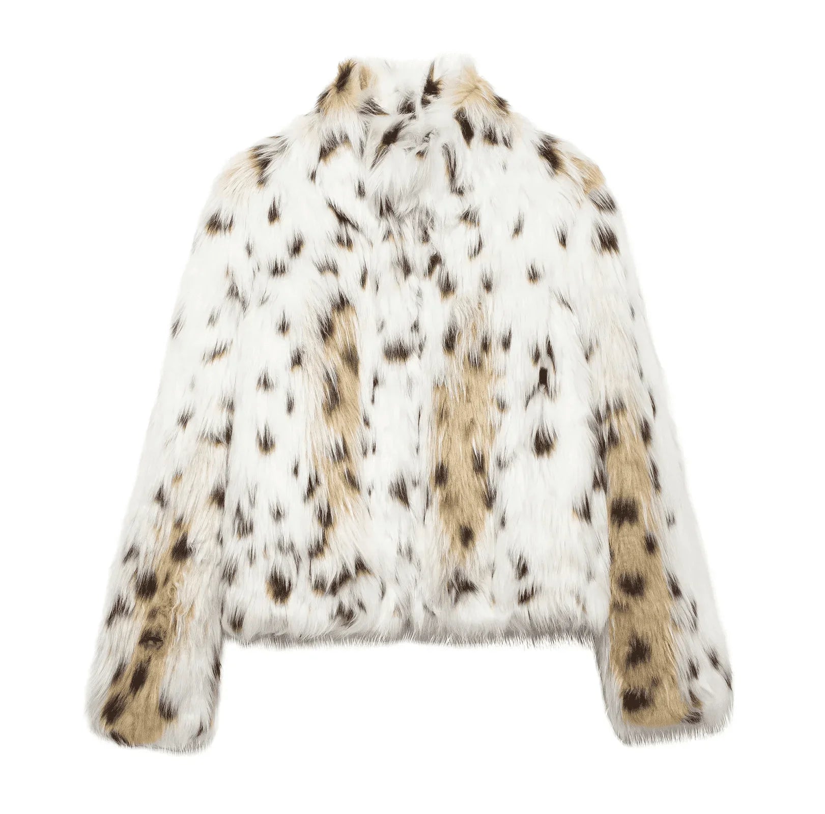 Animal Print Faux Fur Jacket - Ambres