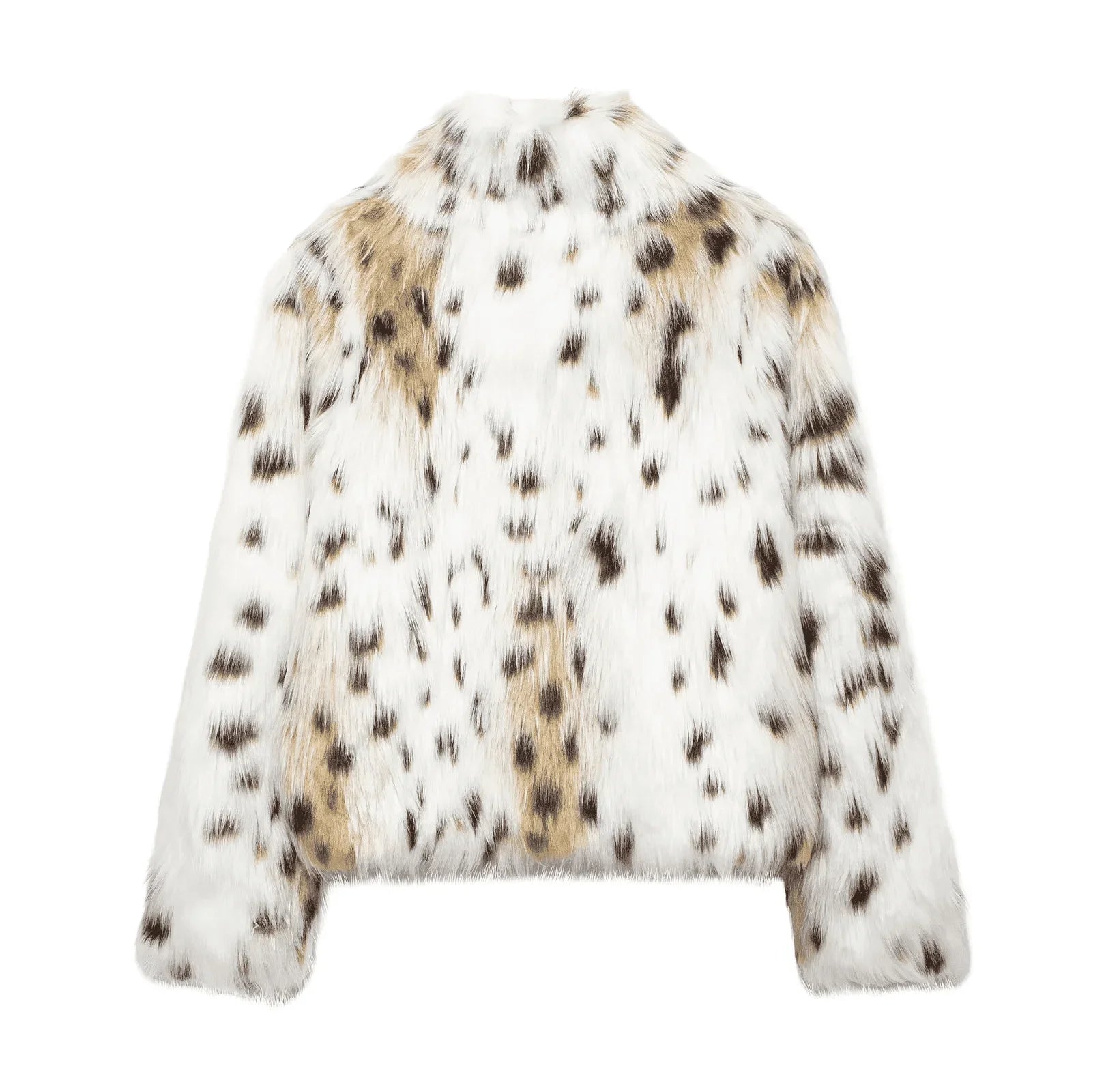 Animal Print Faux Fur Jacket - Ambres
