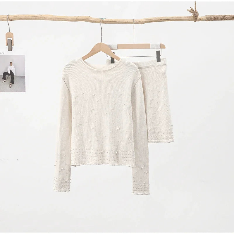 Elegant Pearl Knit Set - Ambres